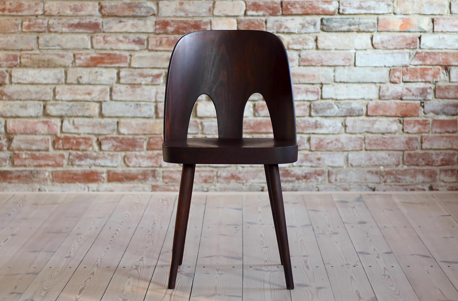 Mid-20th Century Set of 4 Dining Chairs by Oswald Haerdtl, Beech Veneer, Oil Finish, Midcentury For Sale