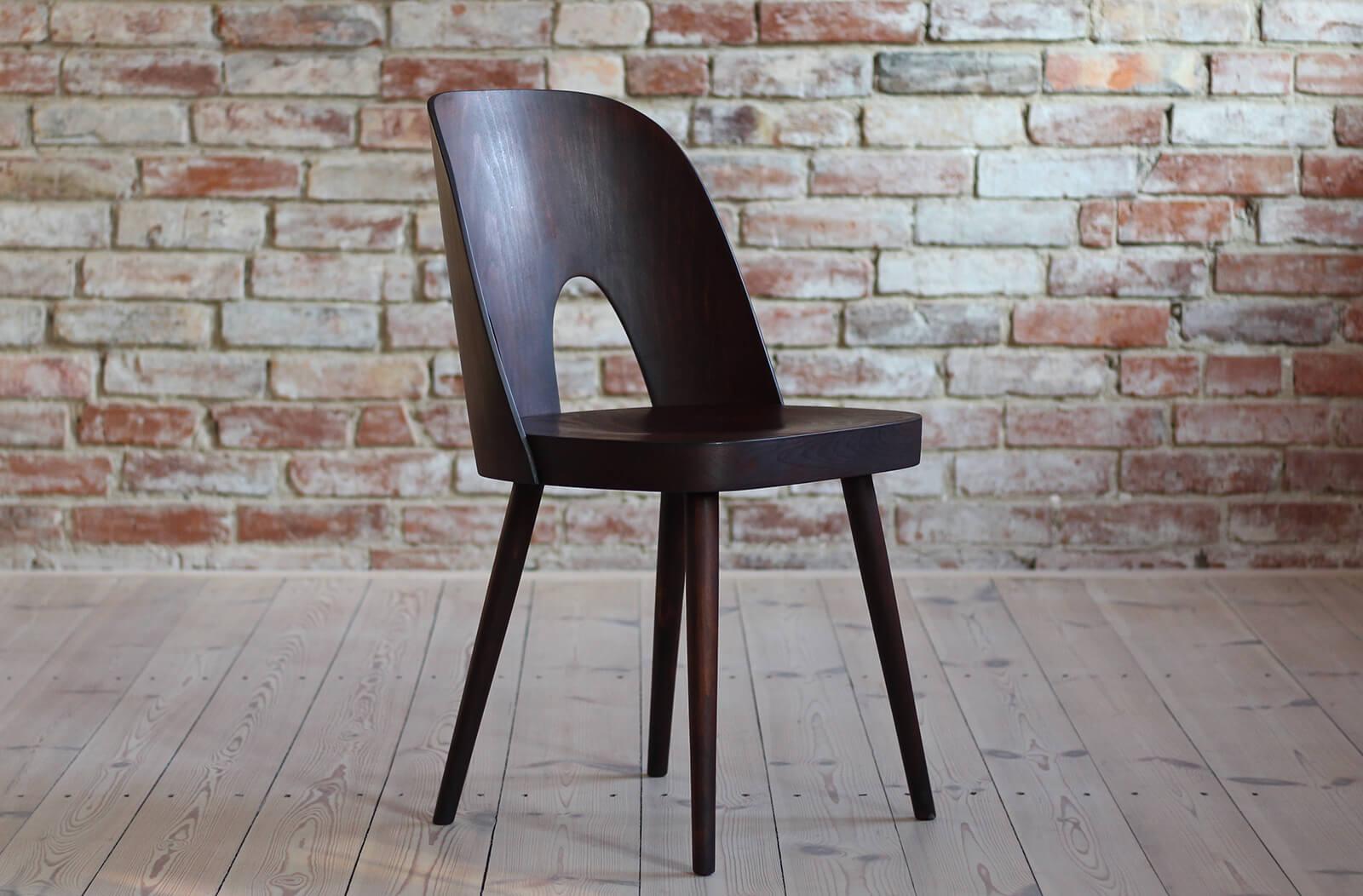 Bentwood Set of 4 Dining Chairs by Oswald Haerdtl, Beech Veneer, Oil Finish, Midcentury For Sale