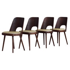 Set of 4 Dining Chairs by Oswald Haerdtl, Reupholstered, Midcentury