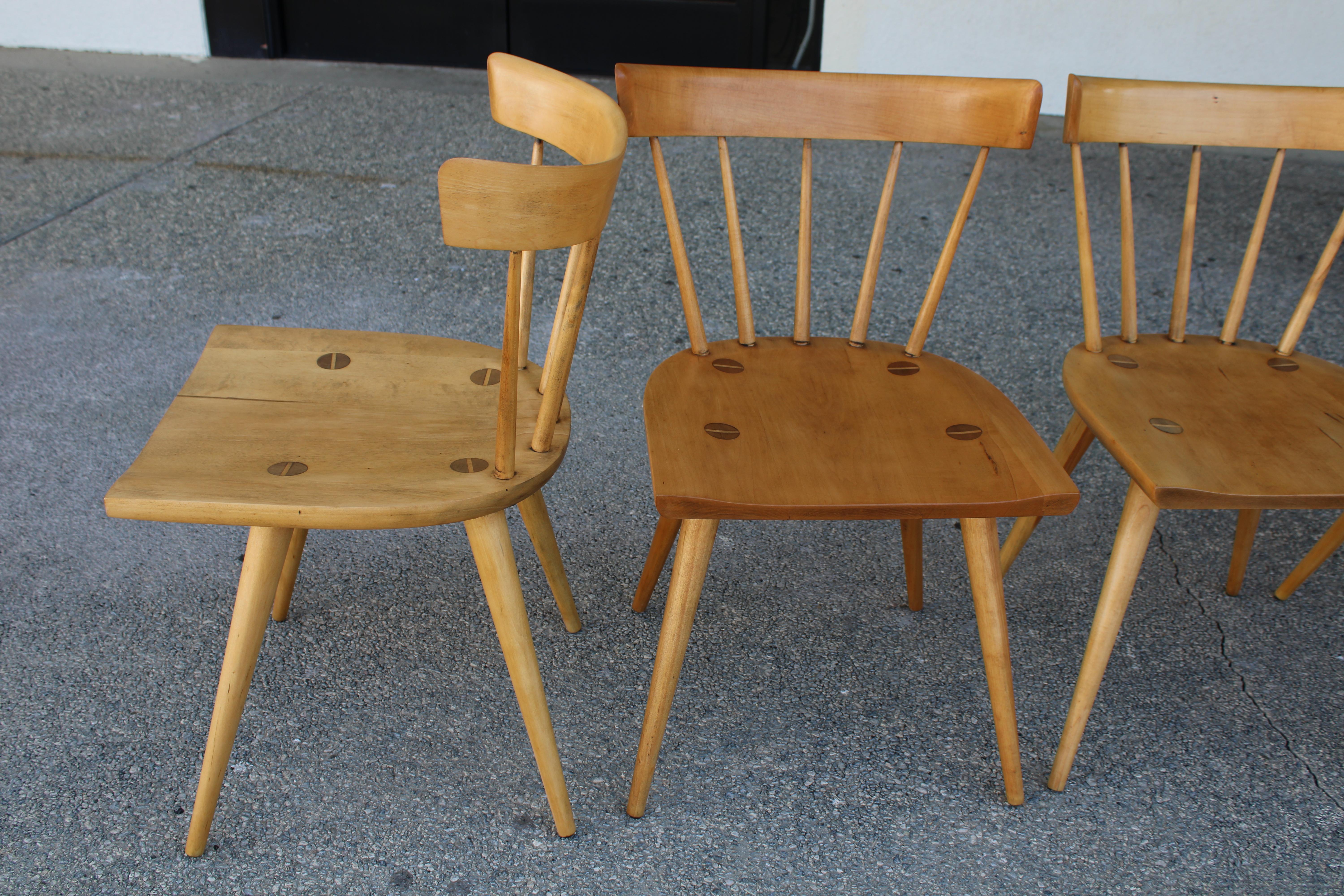 Satz von 4 Esszimmerstühlen von Paul McCobb für die Winchendon Furniture Co. (Moderne der Mitte des Jahrhunderts) im Angebot