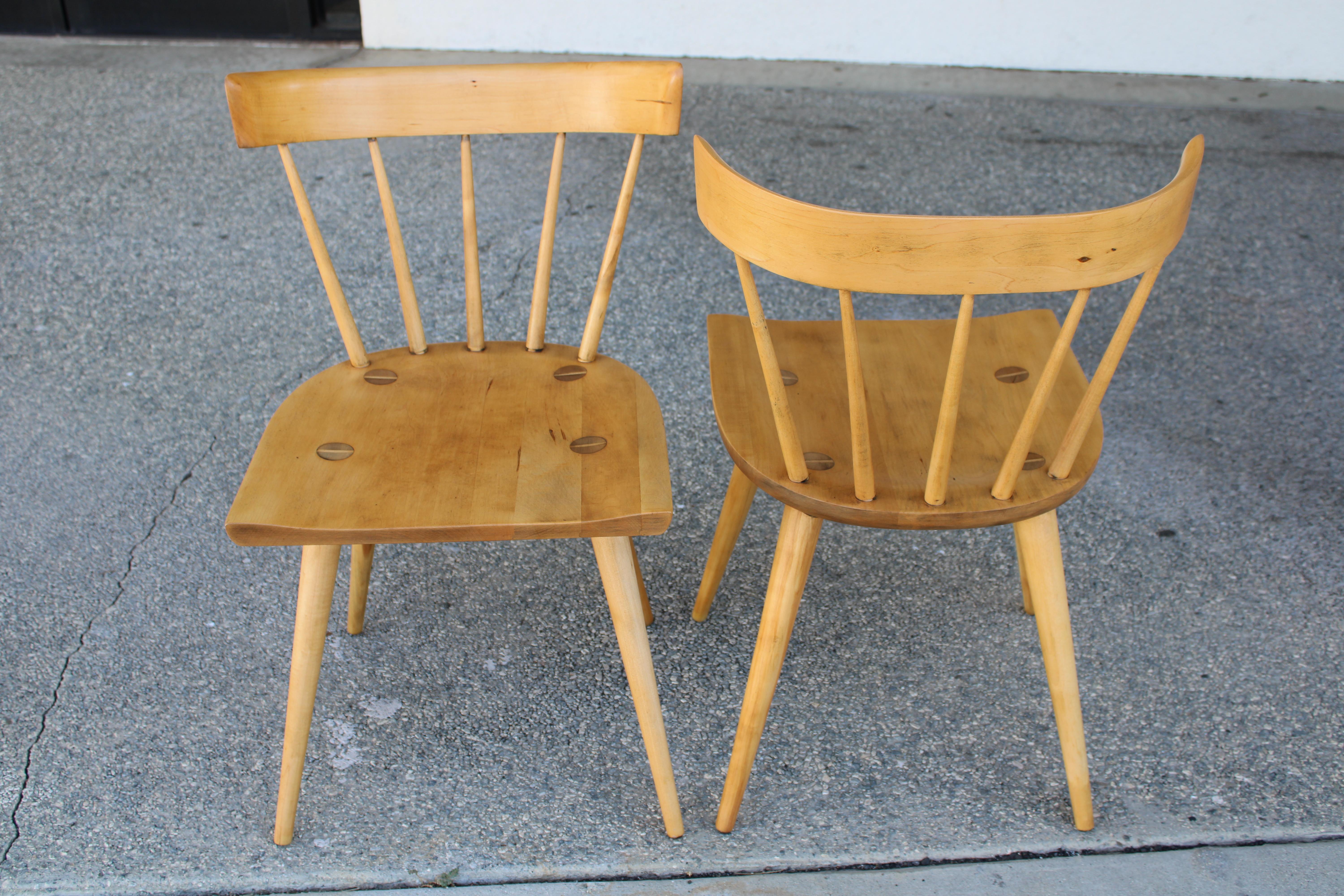 Wood Set of 4 Dining Chairs by Paul McCobb for the Winchendon Furniture Co. For Sale
