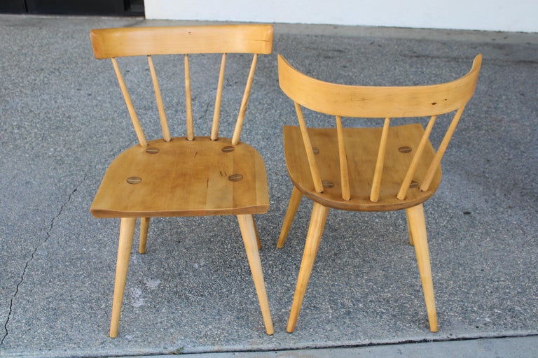 Wood Set of 4 Dining Chairs by Paul McCobb for the Winchendon Furniture Co. For Sale