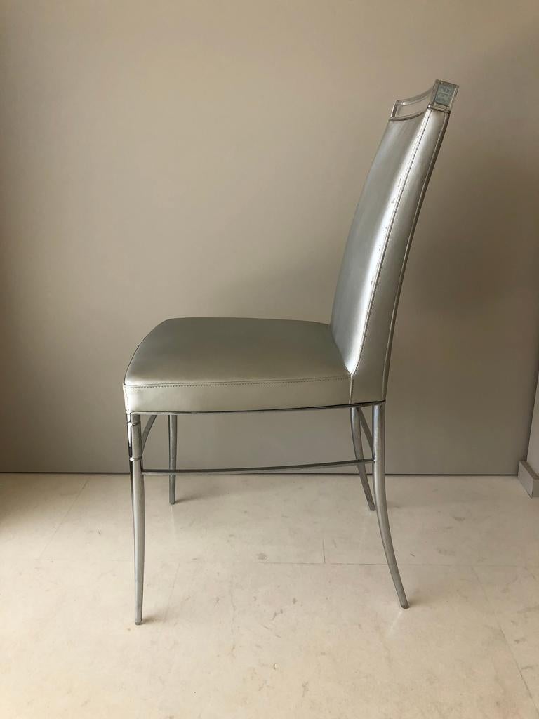 Moderne Ensemble de 4 chaises de salle à manger par Philippe Starck pour Baccarat en vente