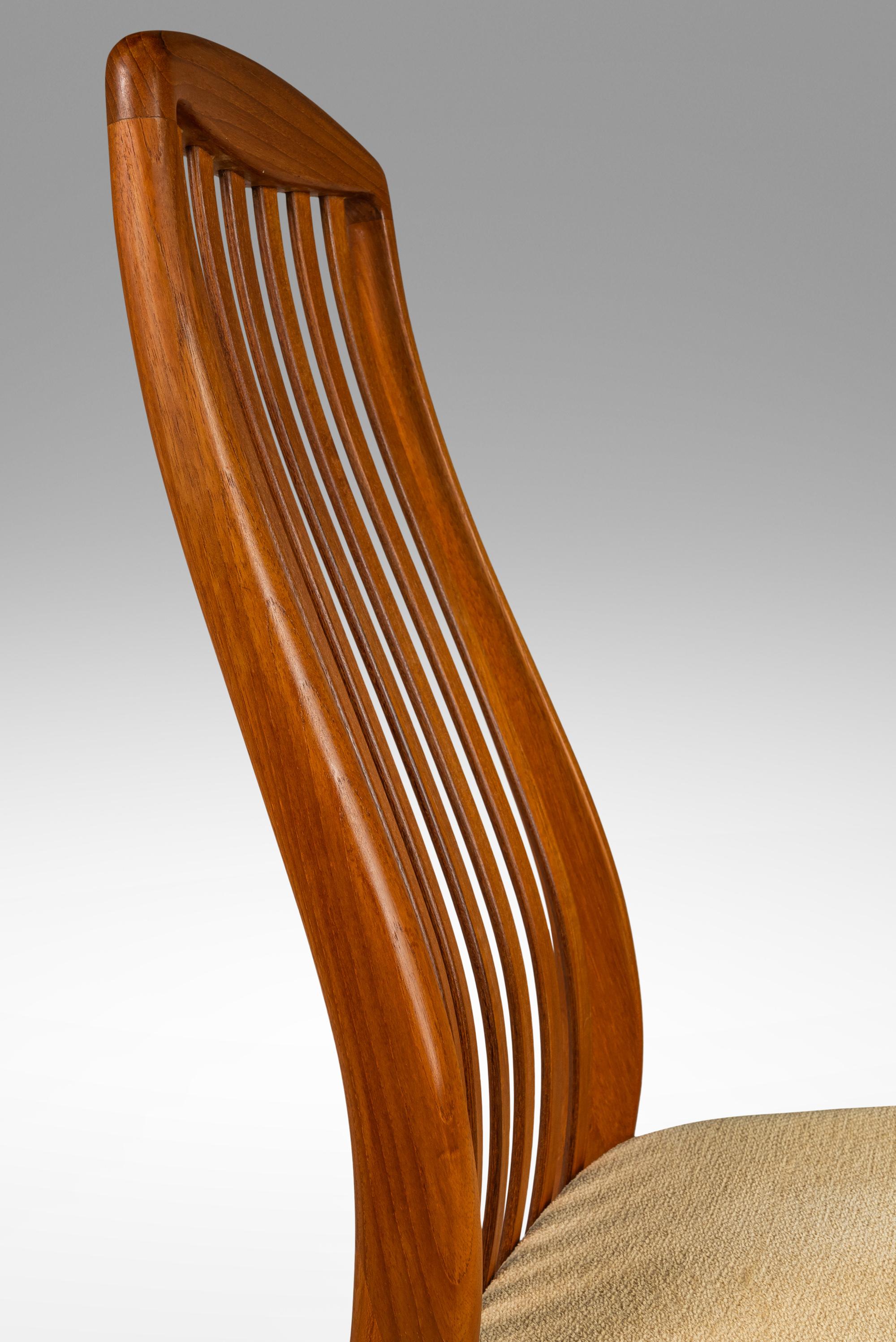 Fabric Set of 4 Dining Chairs by Preben Schou Andersen for Schou Andersen Møbelfabrik