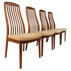 4 Danish Mid Century Modern Dining Chairs by Schou Andersen Slat Back  Rosewood For Sale at 1stDibs | schou andersen chairs, preben schou