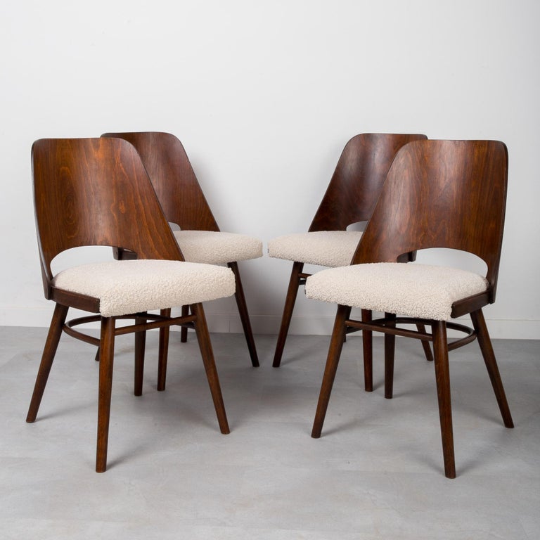 Set of 4 Dining Chairs by R. Hofman for Ton, Model 514, 1960s