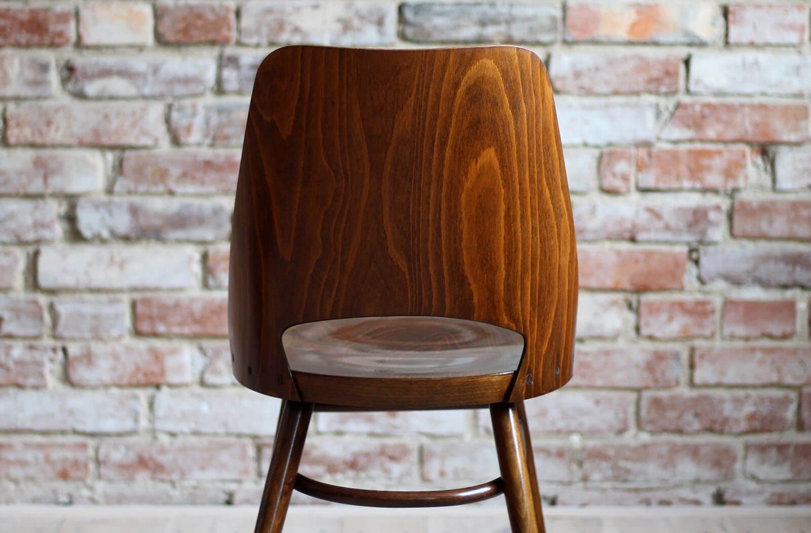 Set of 4 Dining Chairs by Radomir Hofman for TON, Model 514, Beech Veneer 5