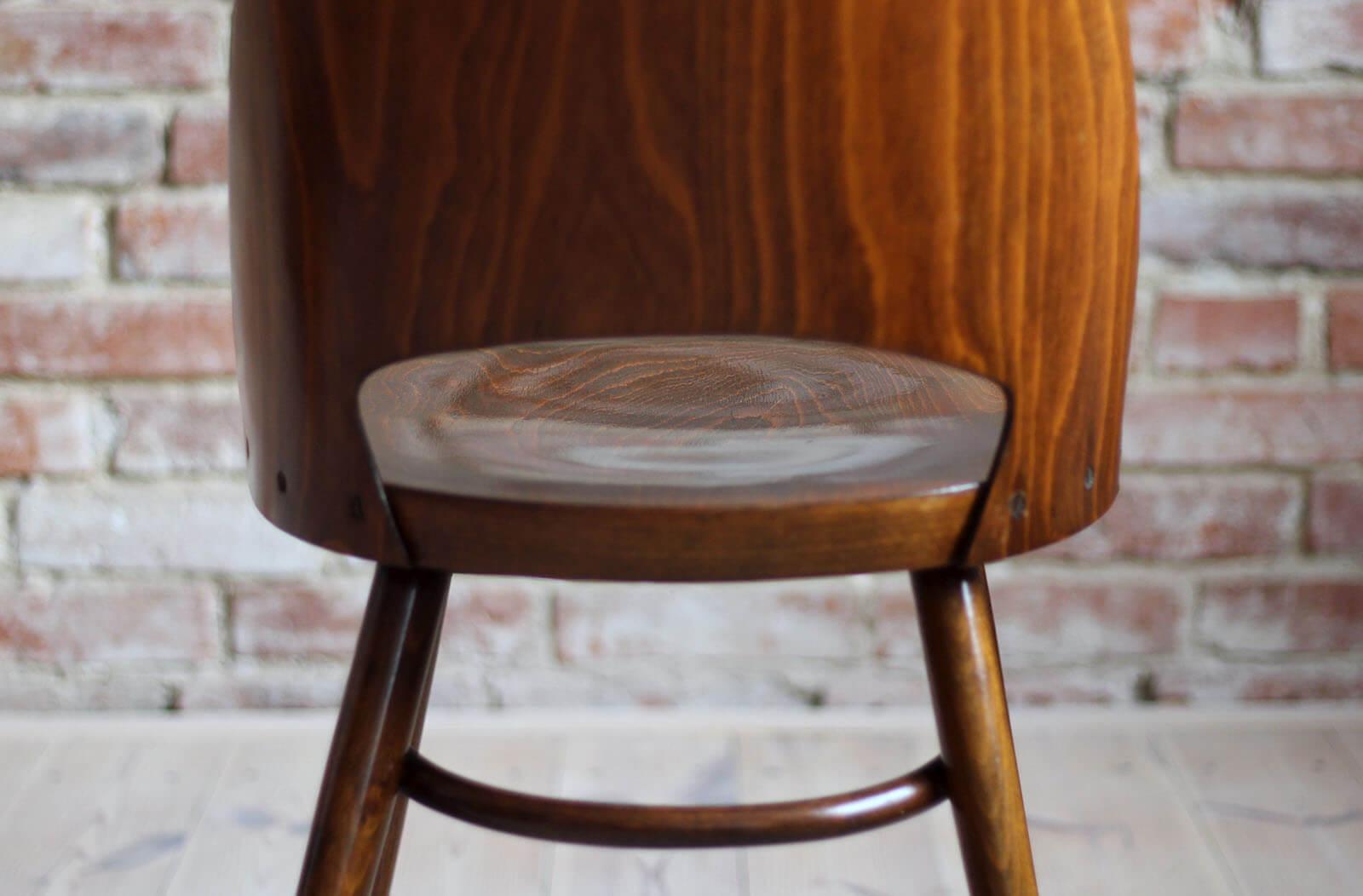 Set of 4 Dining Chairs by Radomir Hofman for TON, Model 514, Beech Veneer 6