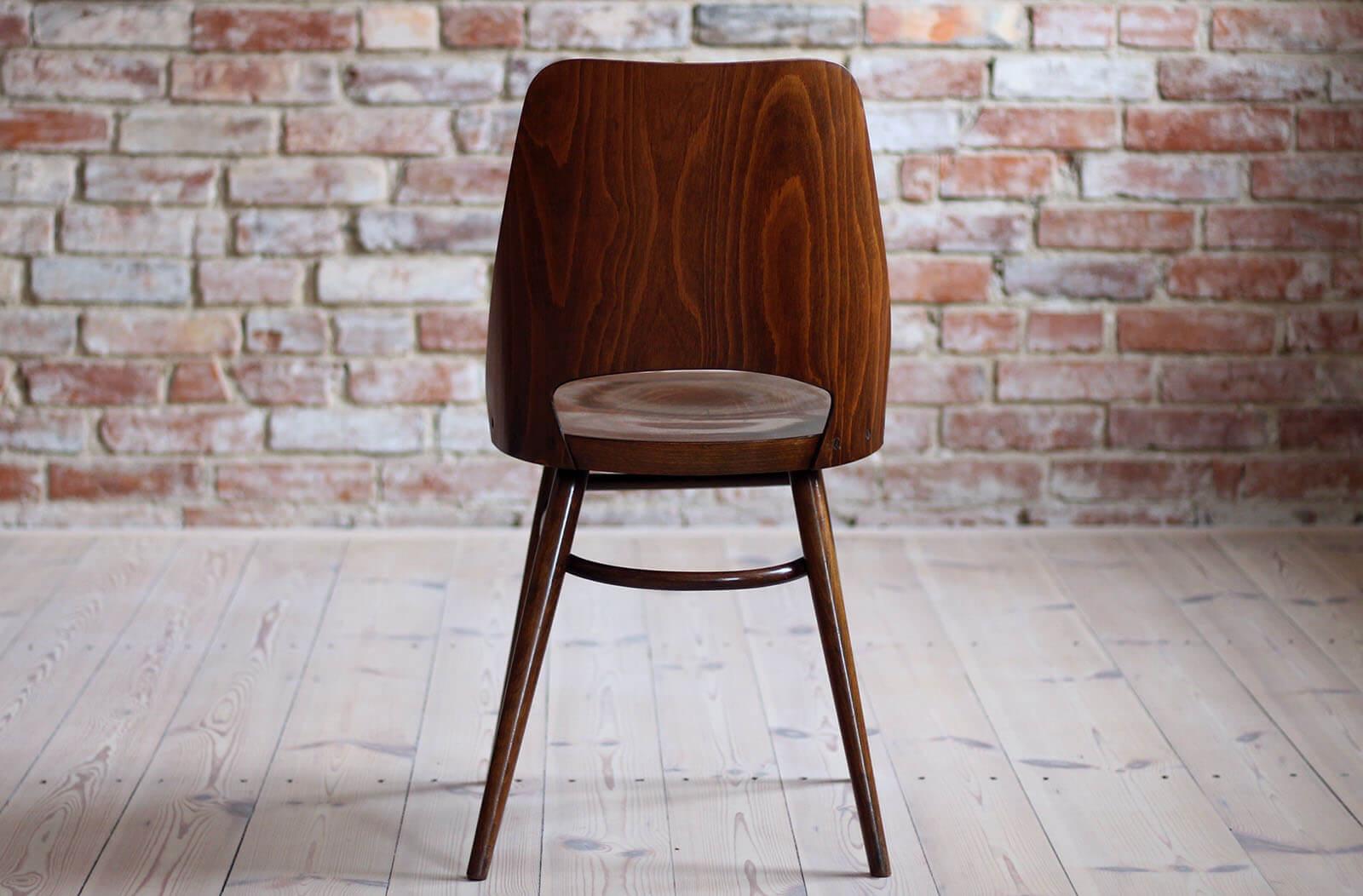 Set of 4 Dining Chairs by Radomir Hofman for TON, Model 514, Beech Veneer 2