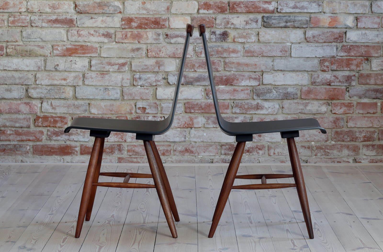 Finnish Set of 4 Dining Chairs by Risto Halme for Isku, Finland, 1960s
