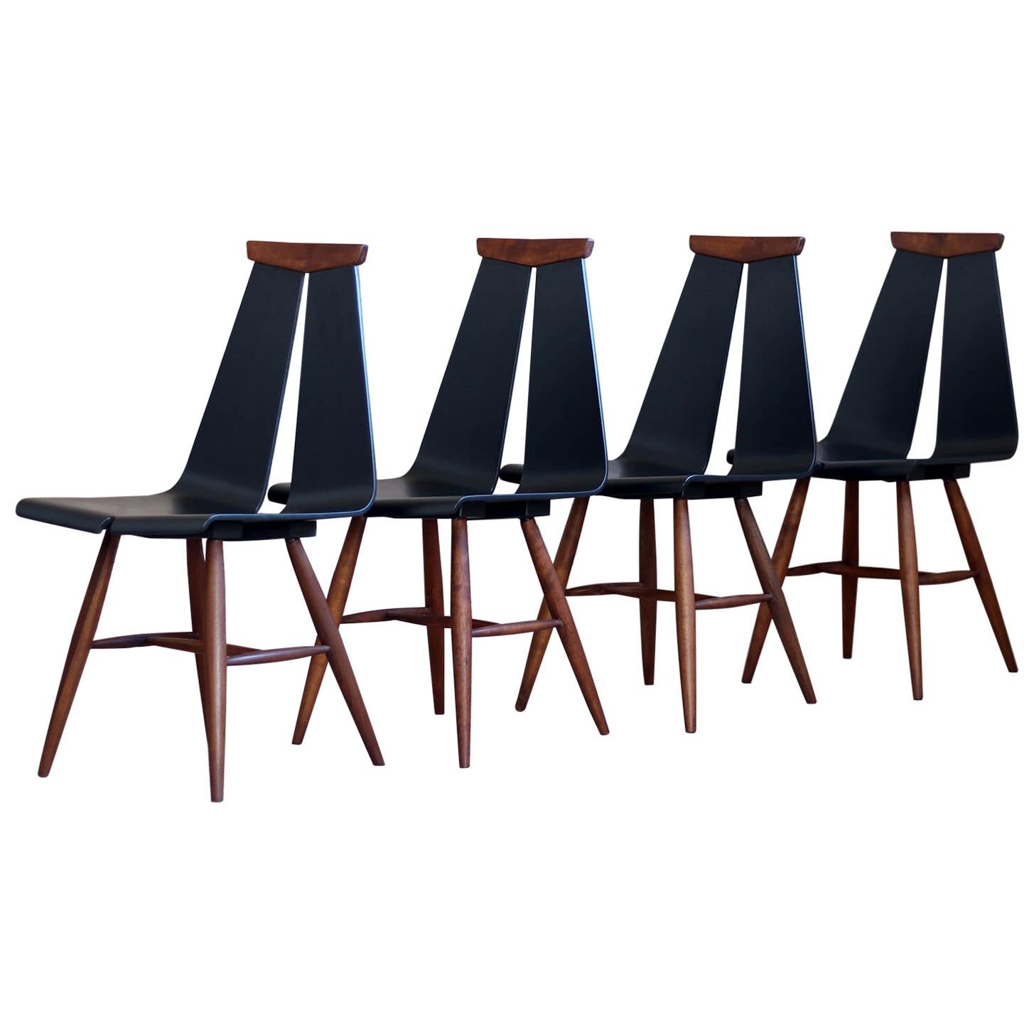 Set of 4 Dining Chairs by Risto Halme for Isku, Finland, 1960s