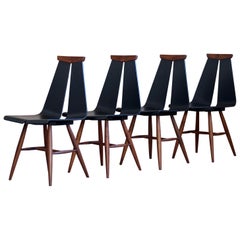 Retro Set of 4 Dining Chairs by Risto Halme for Isku, Finland, 1960s