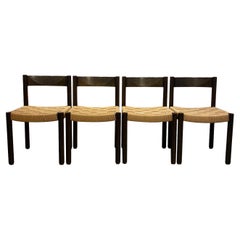 Ensemble de 4 chaises de salle à manger de Robert Haussmann pour Dietiker, vers 1960.