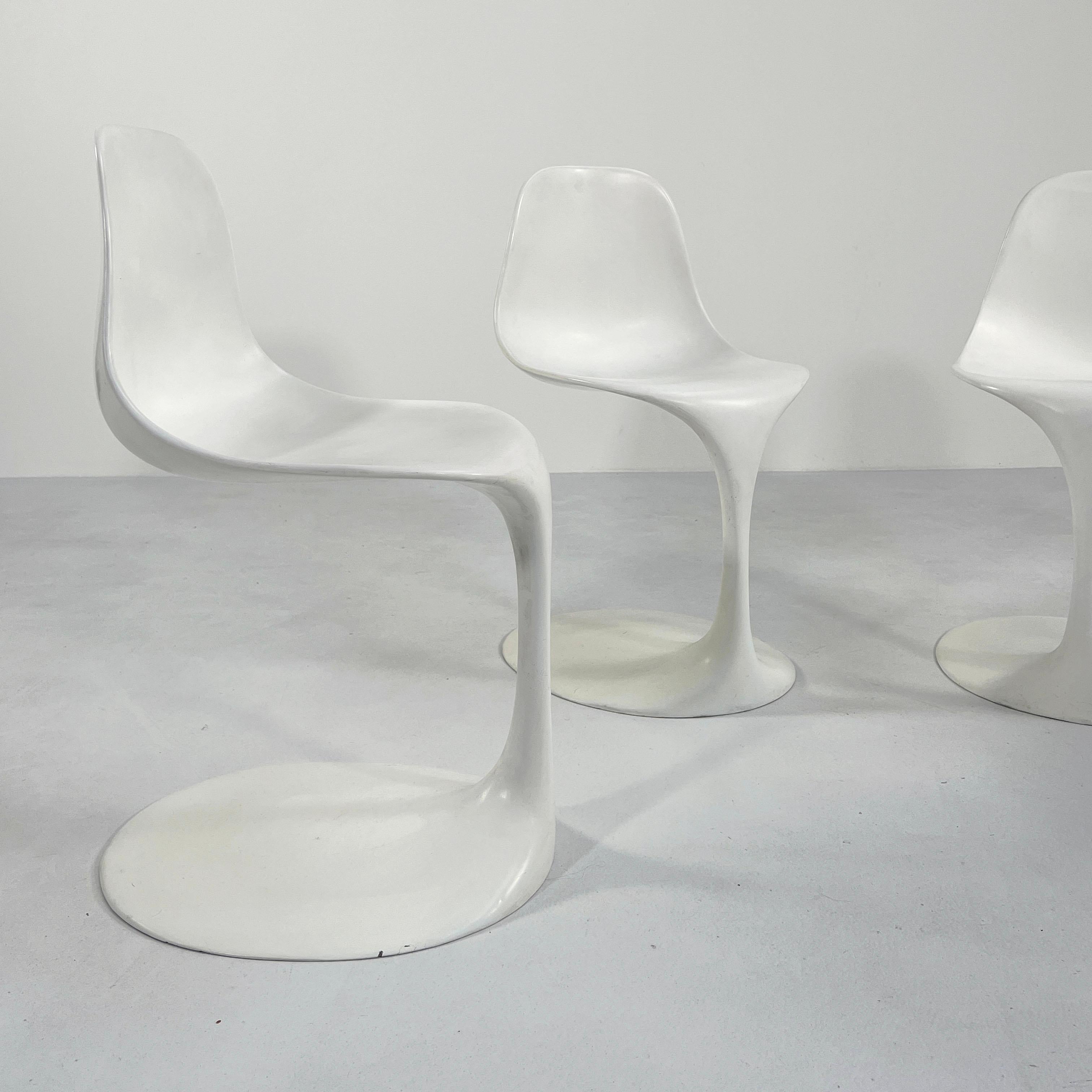 Set of 4 Dining Chairs by Rudi Bonzanini for Tecnosalotto, 1960s 5