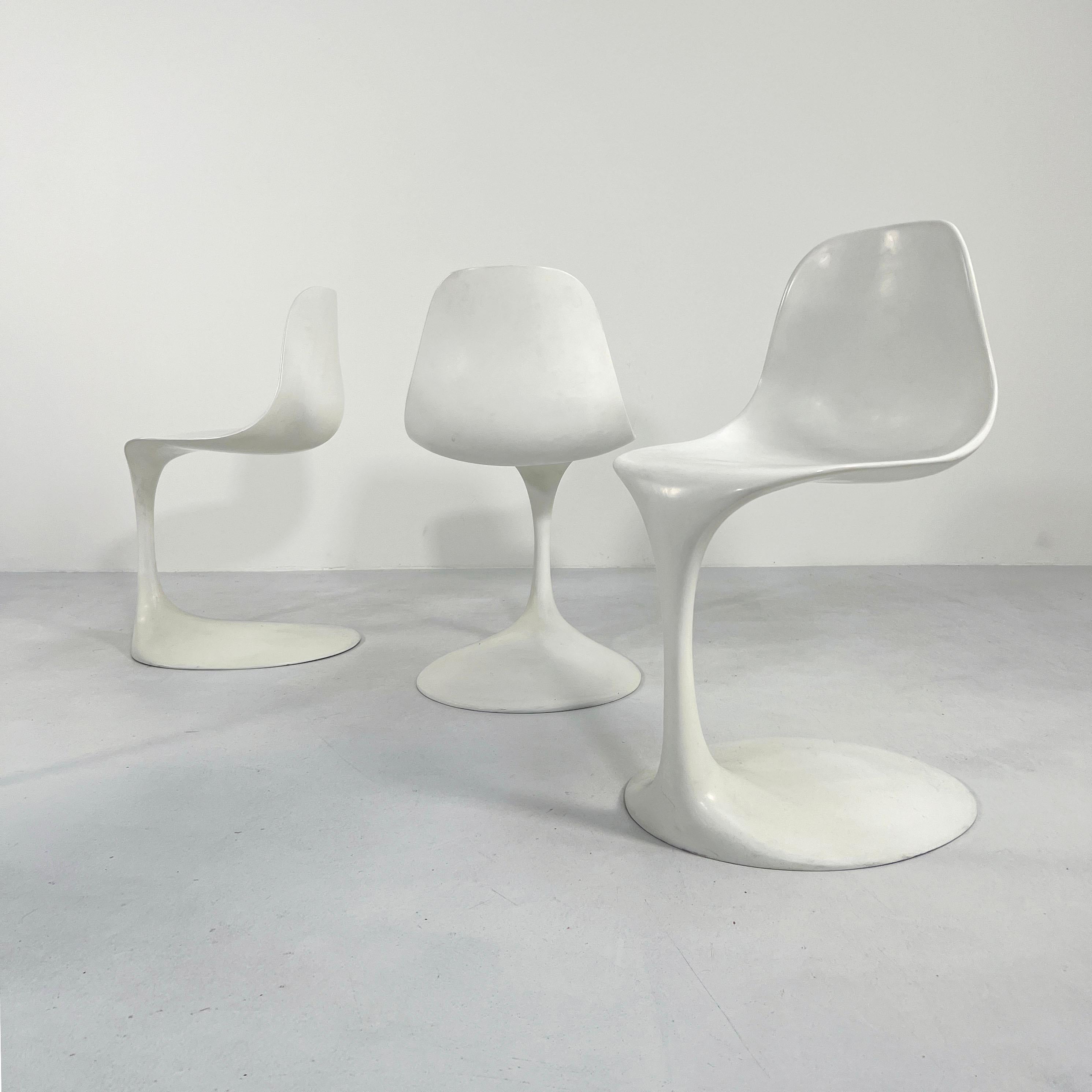 Italian Set of 4 Dining Chairs by Rudi Bonzanini for Tecnosalotto, 1960s
