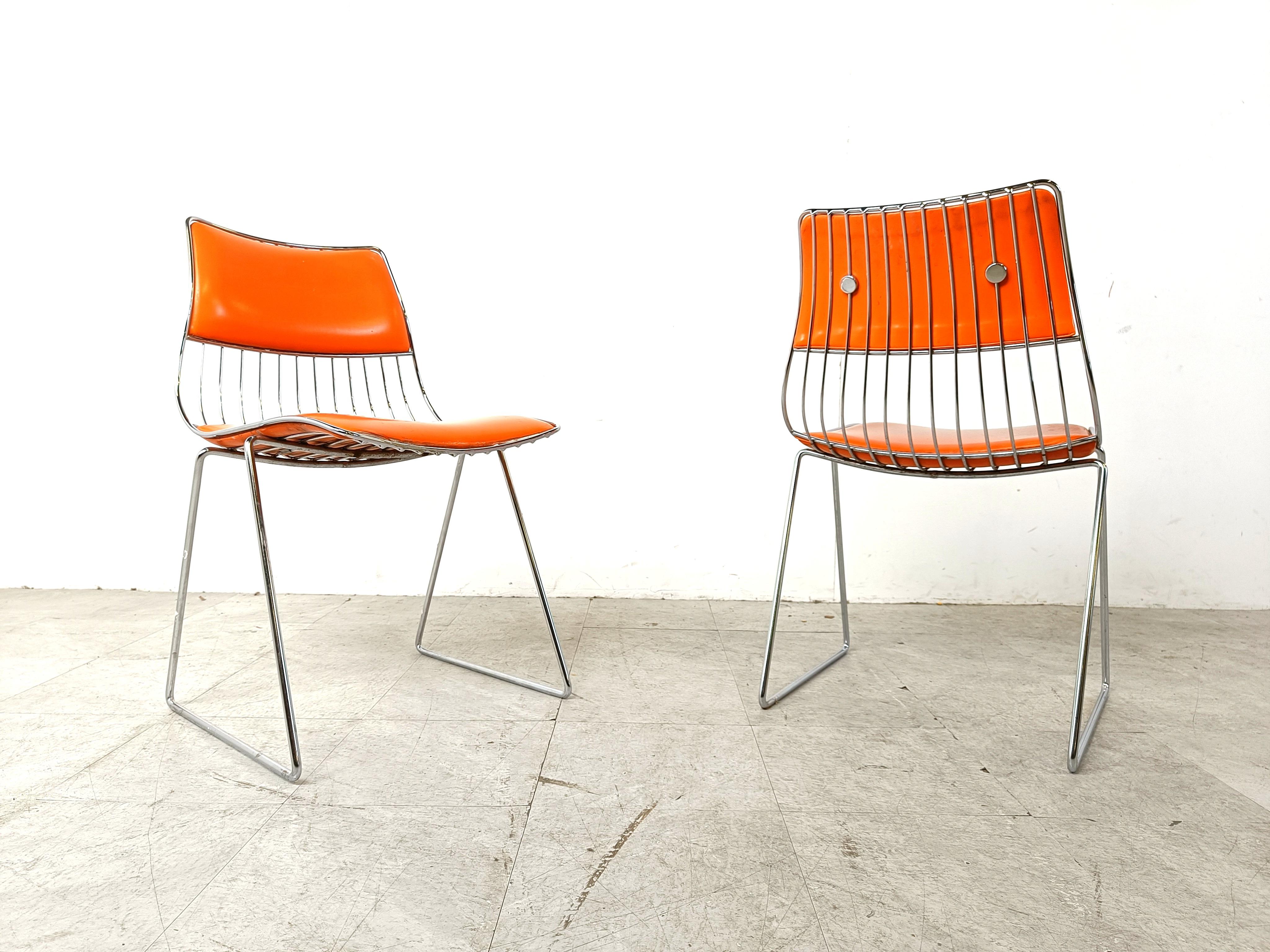 Set of 4 dining chairs by Rudi Verelst for Novalux, 1970s For Sale 1
