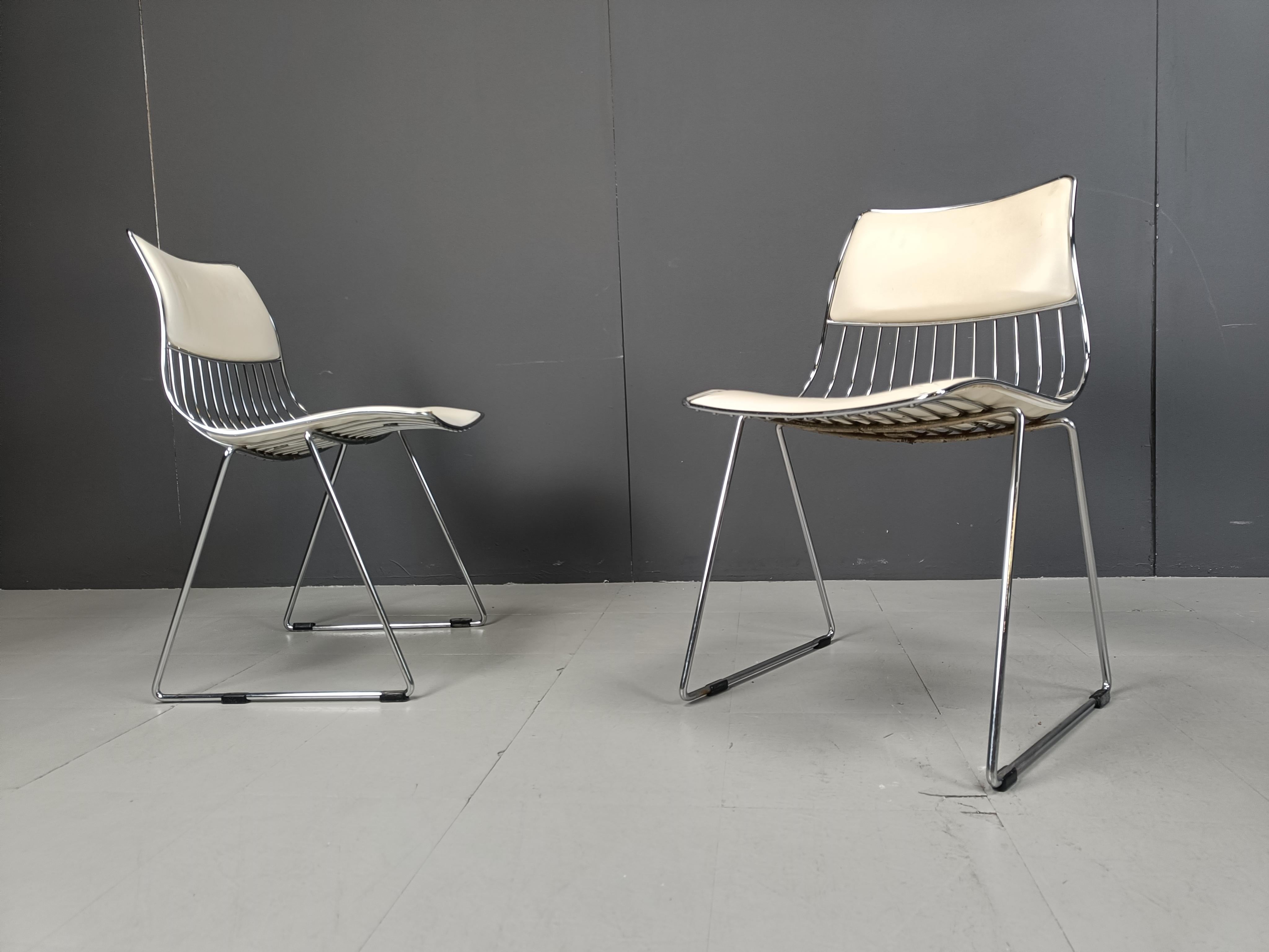 Juego de 4 sillas de comedor de Rudi Verelst para Novalux, años 70 en venta 2