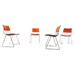 Vintage Set of 4 dining chairs by Rudi Verelst for Novalux, 1970s