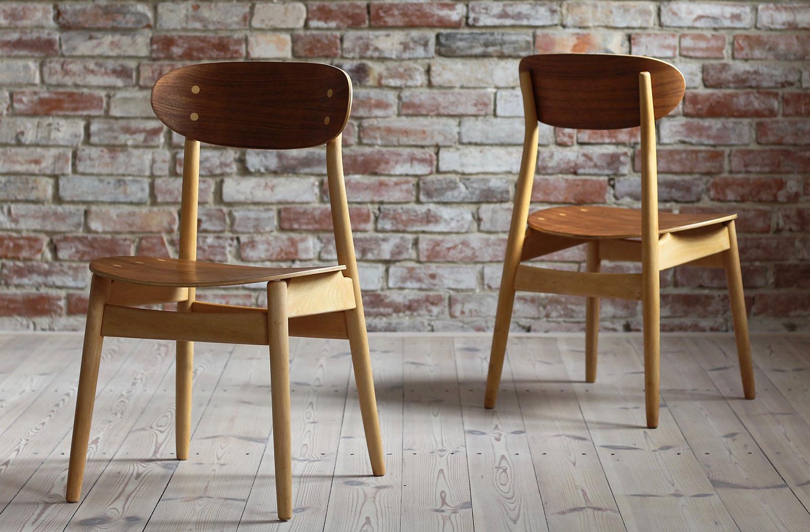 Scandinavian Modern Set of 4 Dining Chairs by Sven Erik Fryklund for Hagafors, Sweden, 1960s