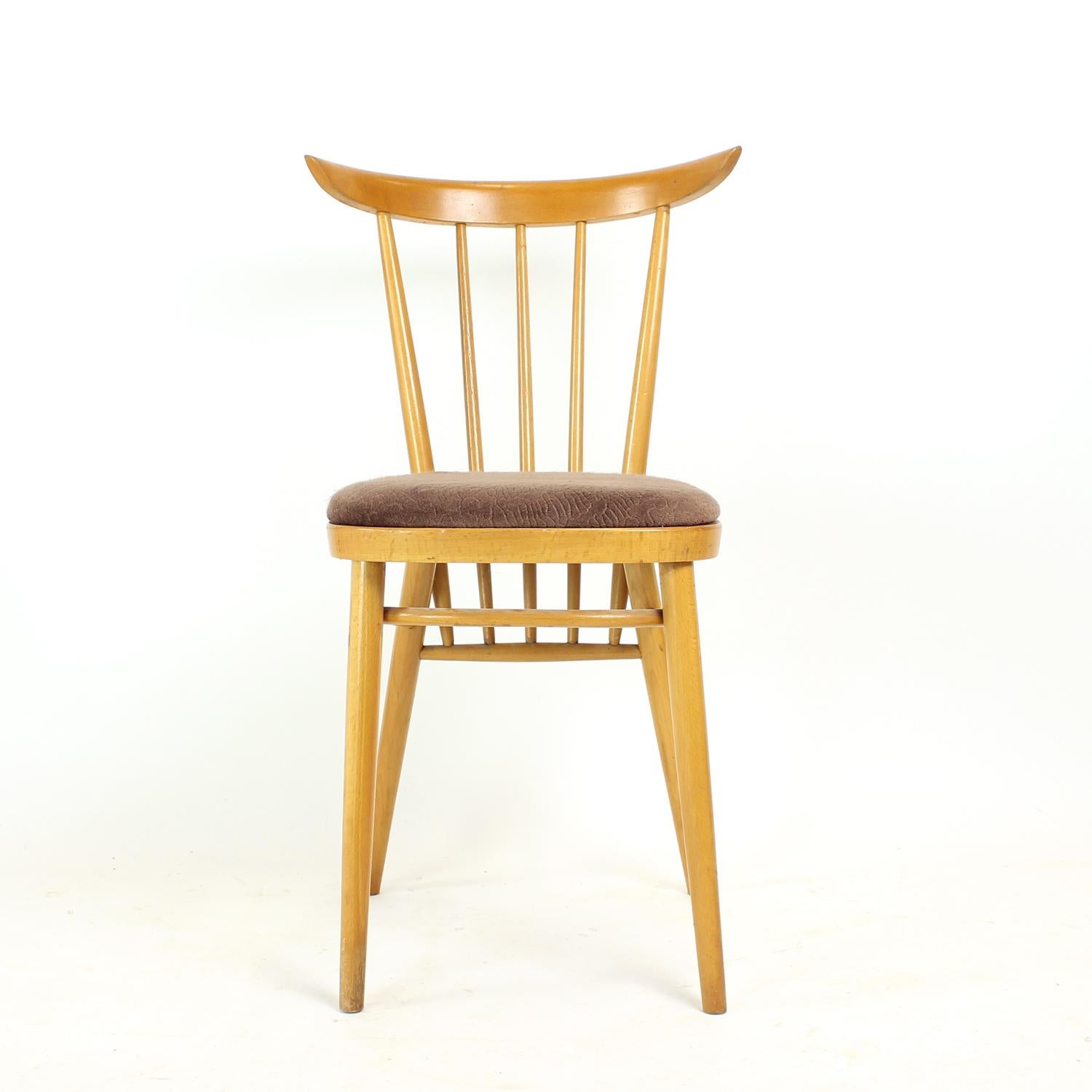 Mid-Century Modern Ensemble de 4 chaises de salle à manger par Tatra, Tchécoslovaquie, années 1960 en vente