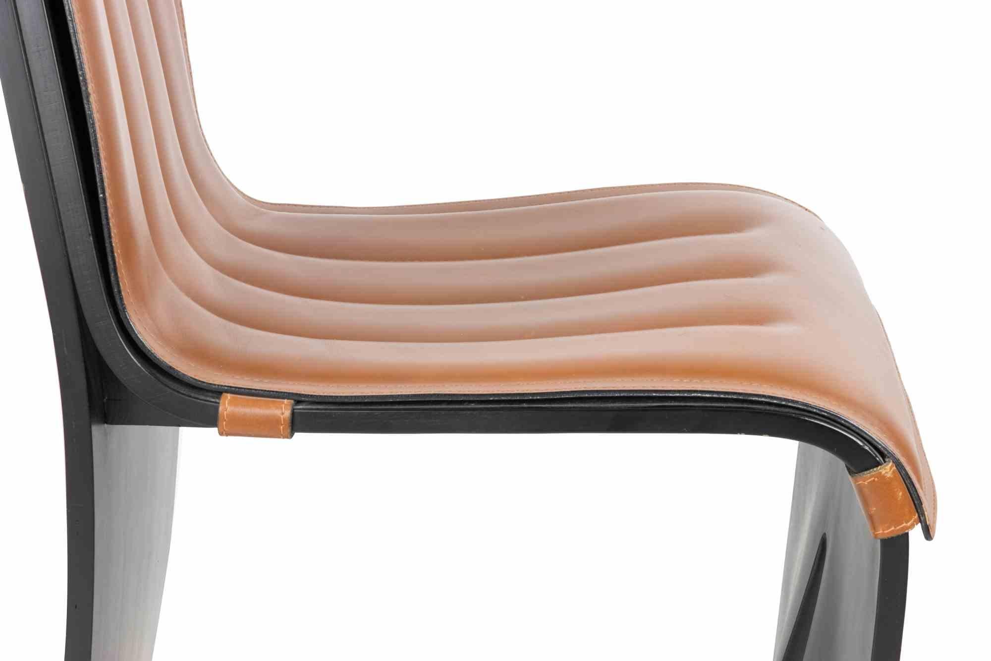 Set of 4 Dining Chairs by Willy Rizzo for Mario Sabot and Sormani, Italy 1970s For Sale 2