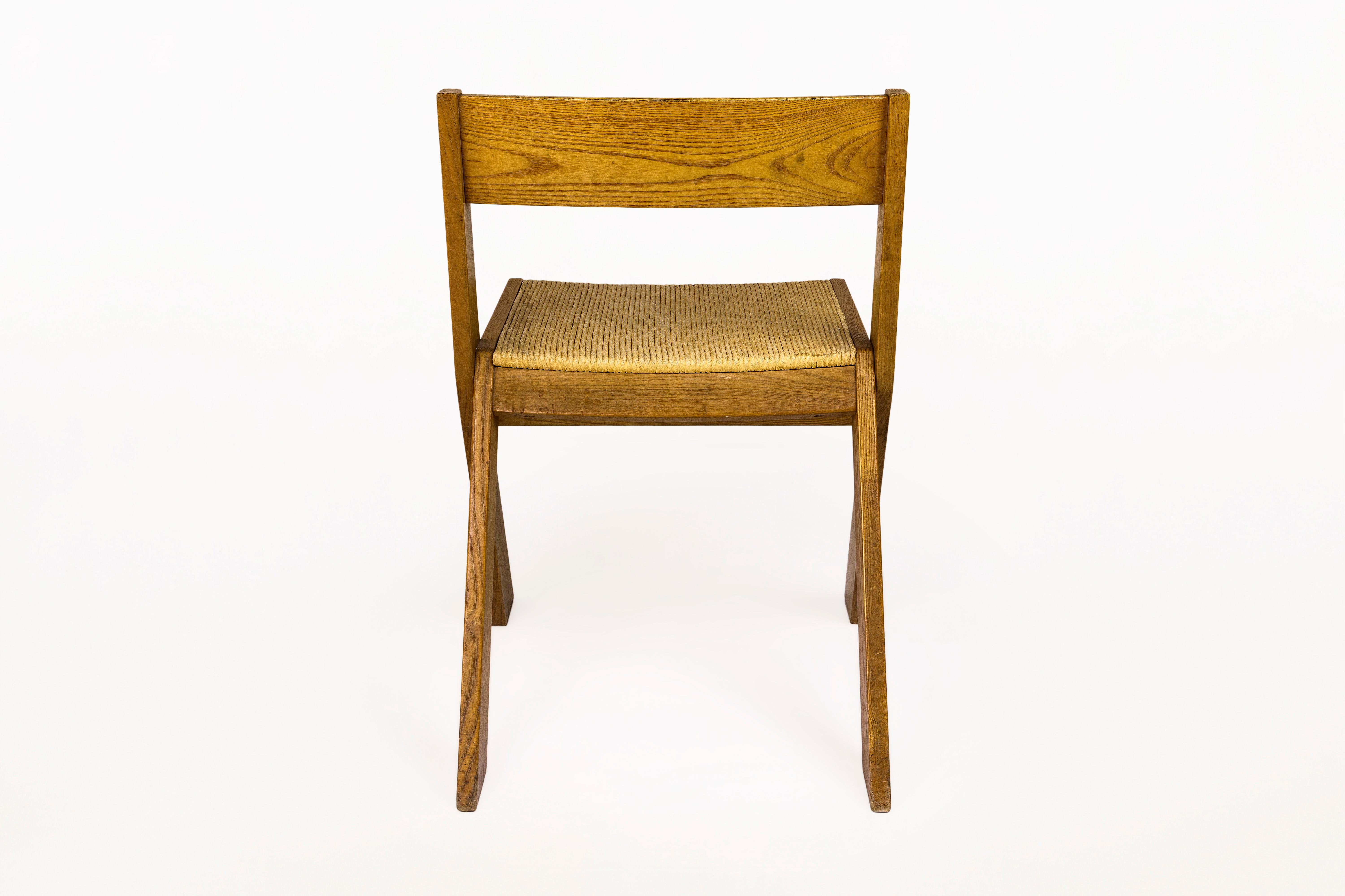 Set of 4 Dining Chairs, circa 1960, France In Good Condition In Girona, Spain