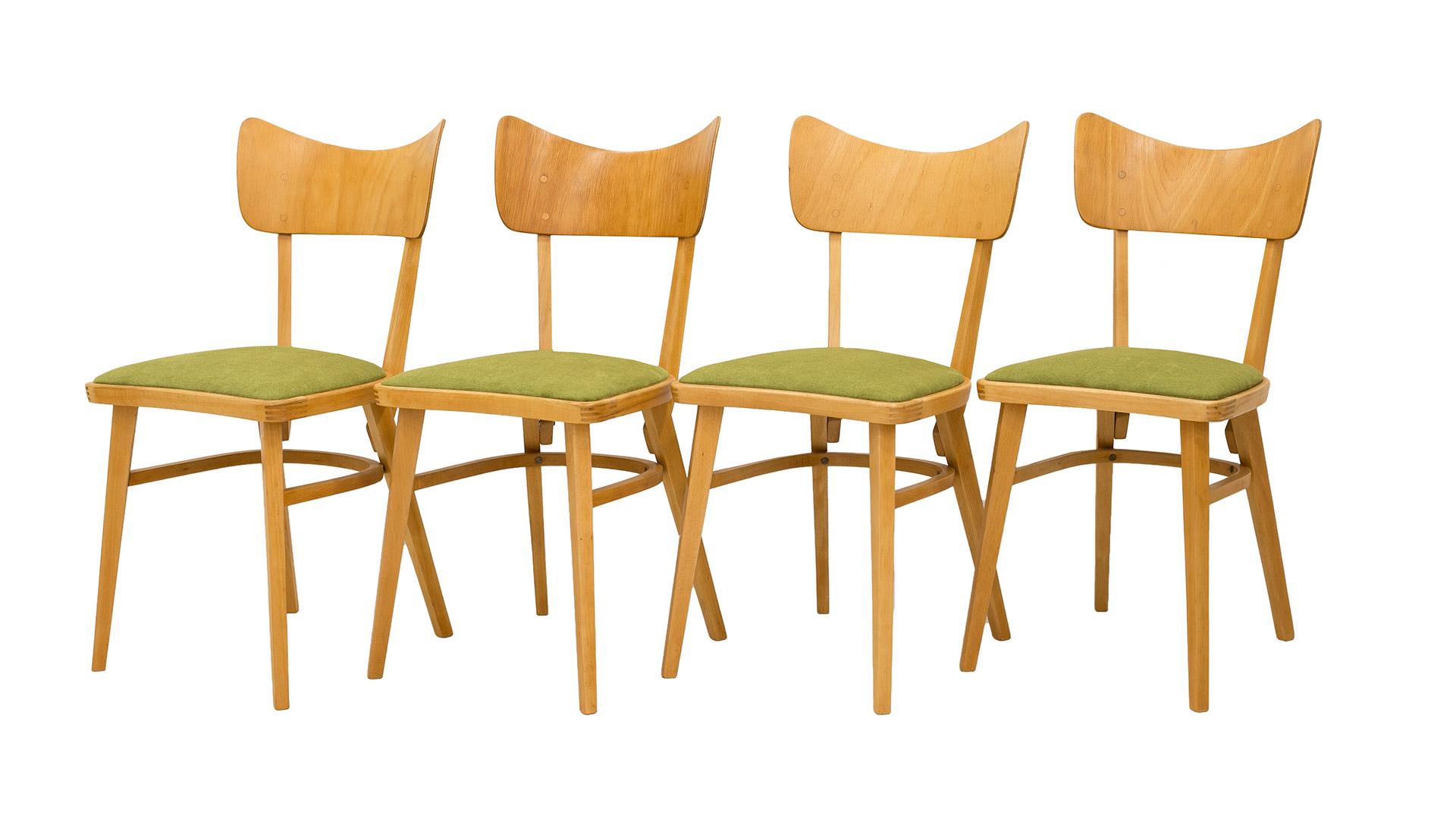 Set of 4 Dining Chairs, Czechoslovakia, 1960s 2