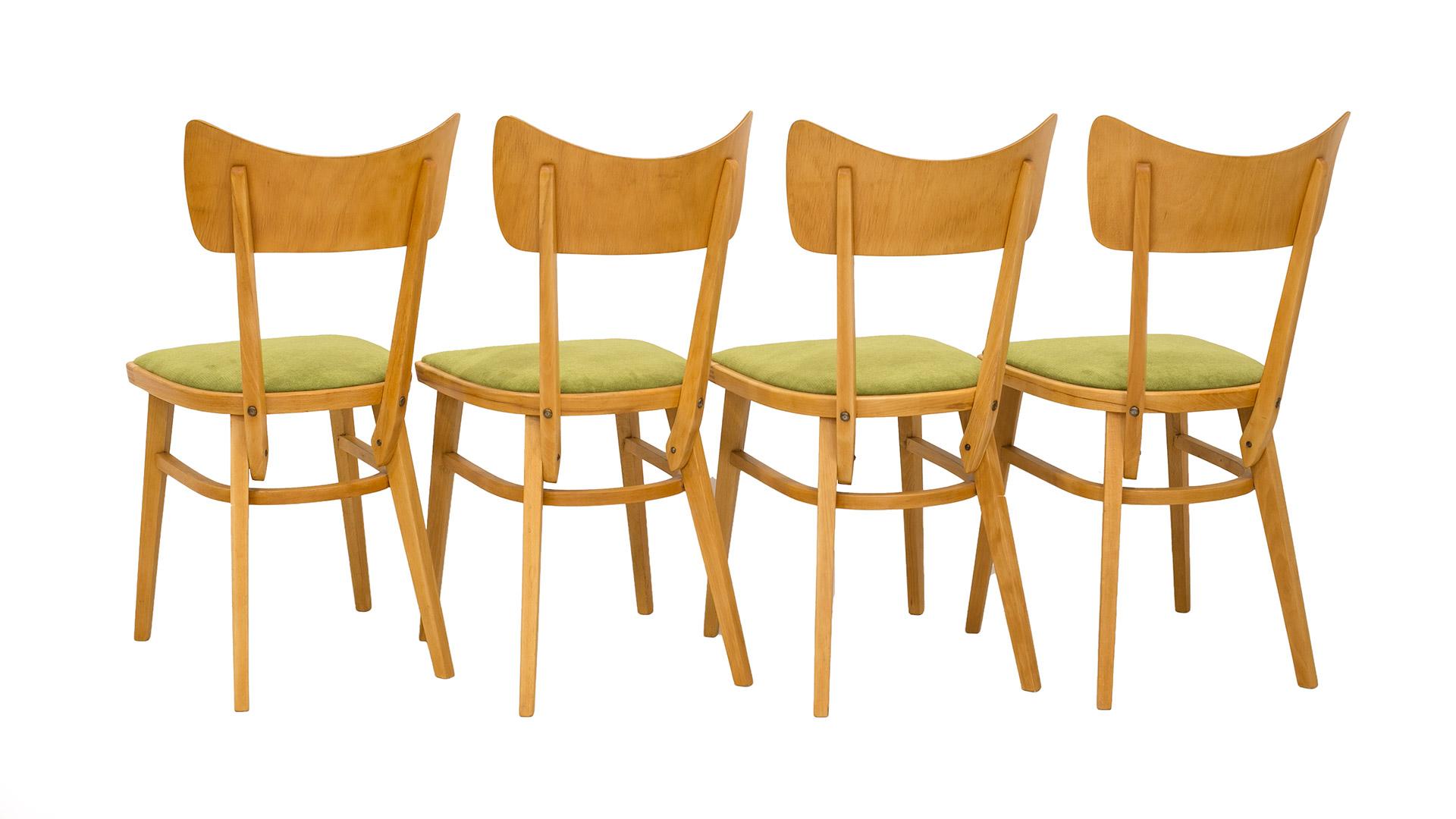 Set of 4 Dining Chairs, Czechoslovakia, 1960s 3