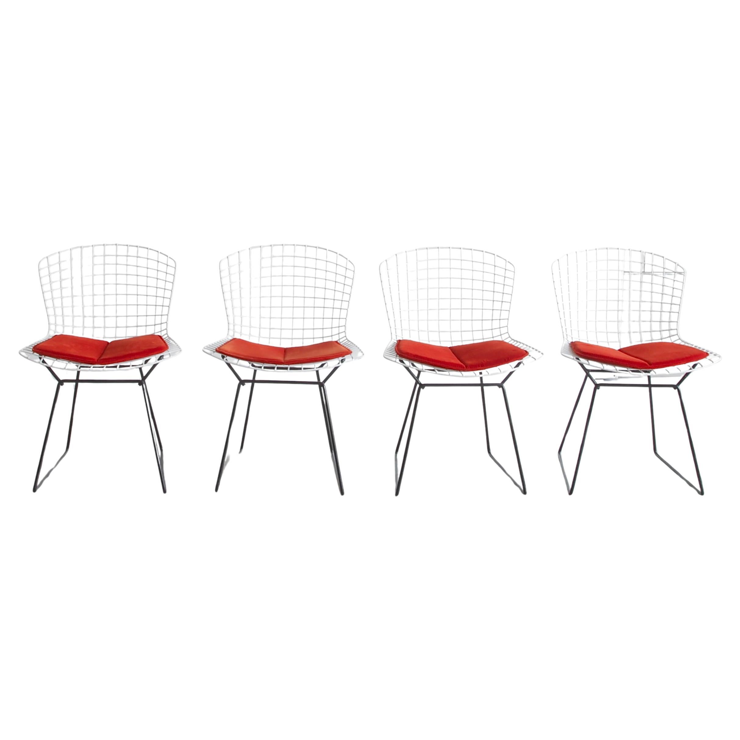 Set of 4 Dining Chairs designed by Harry BERTOIA for Knoll International, 1970s