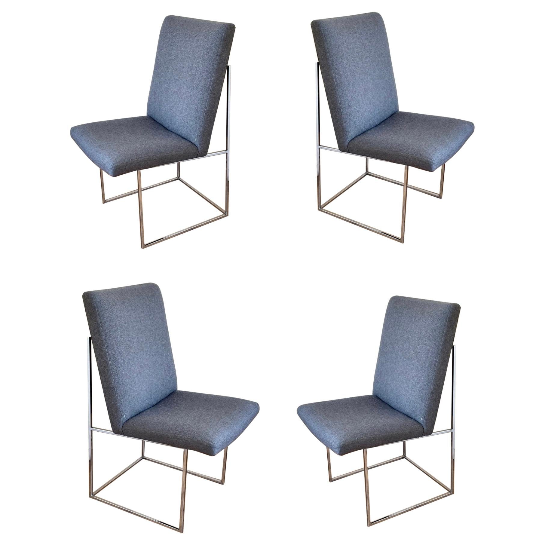 Set of 4 Dining Chairs Designed by Milo Baughman