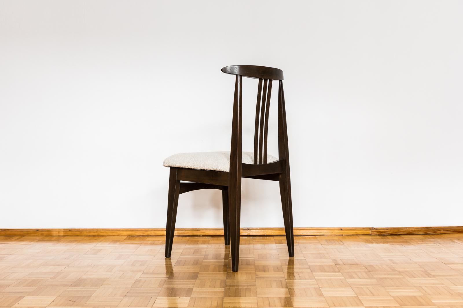 Set of 4, Dining Chairs by M. Zieliński, 1960s For Sale 3