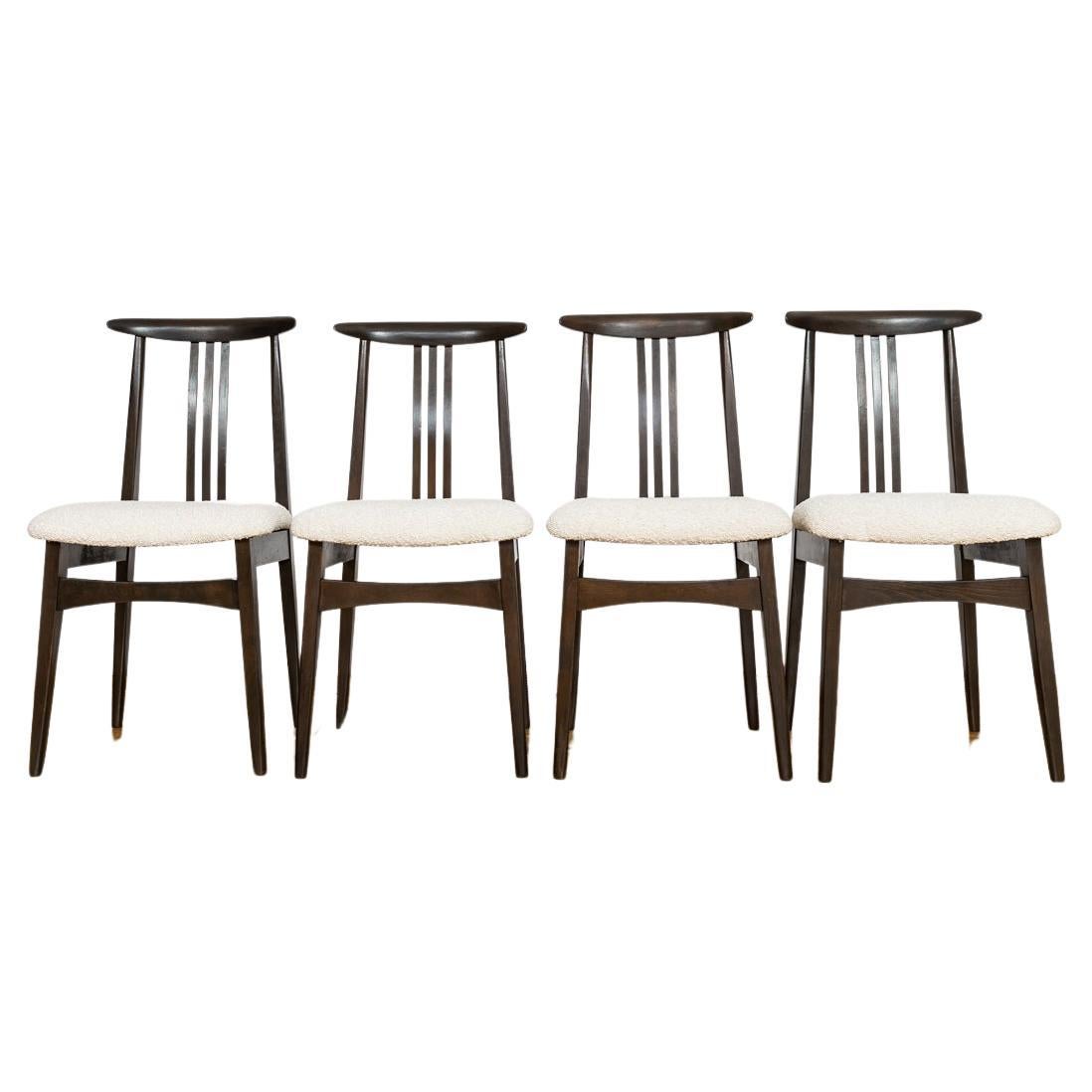 Set of 4, Dining Chairs by M. Zieliński, 1960s For Sale