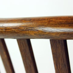 Set di 4 sedie da pranzo in Oak Oak scuro curvato di Jitona, Cecoslovacchia anni '60