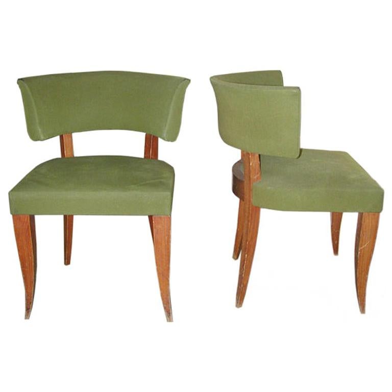 Mahogany Stained Beech Wood, Upholstered Dining Chairs With Mahogany Legs