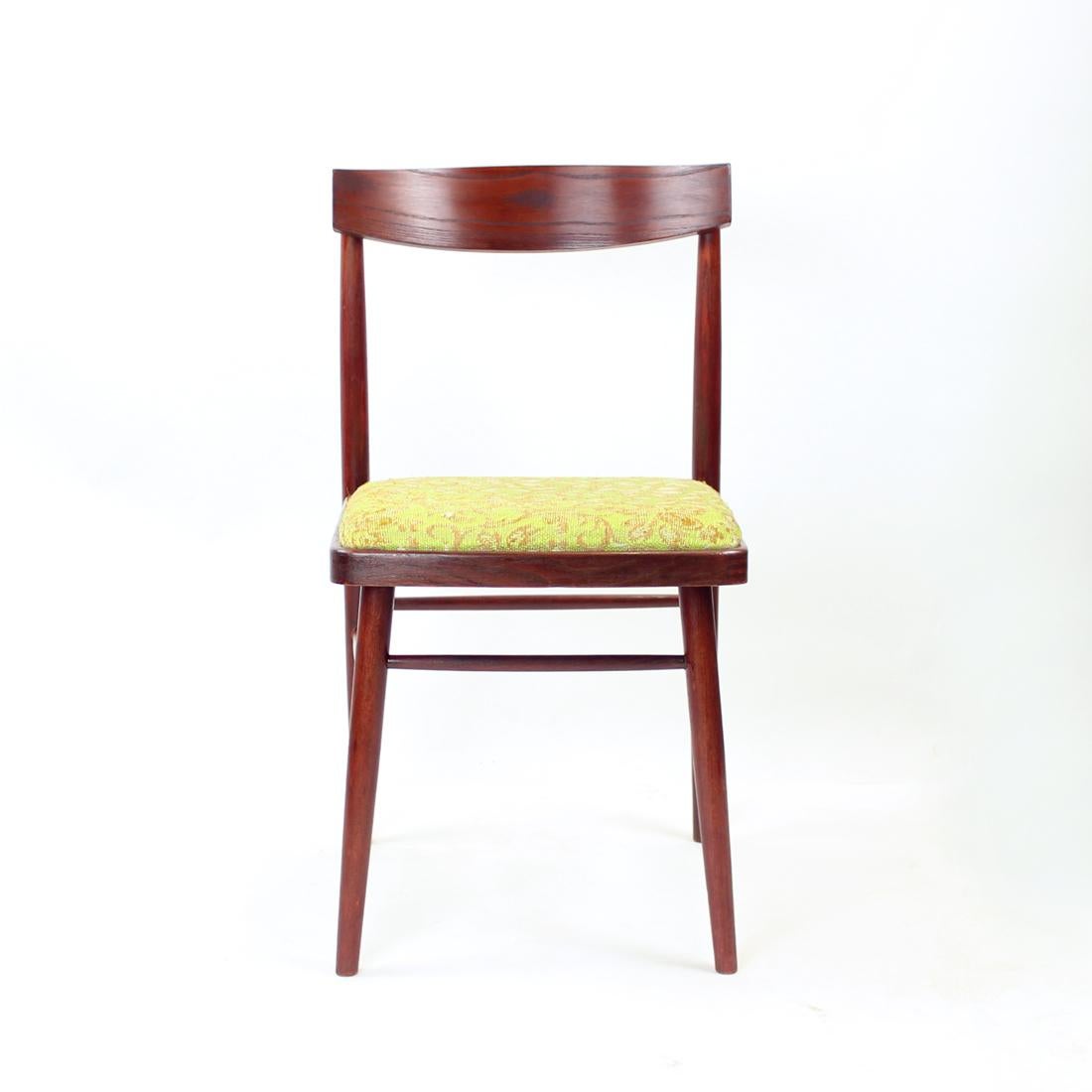 Mid-Century Modern Set of 4 Dining Chairs in Oak by Ton, Czechoslovakia, 1960s For Sale
