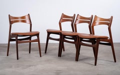Set of 4 Dining Chairs in Teak by Erik Buch. Denmark, 1960s