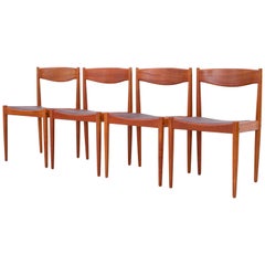 Set of 4 Dining Chairs in Teak by H.W. Klein for Bramin Mobler, Denmark, 1960