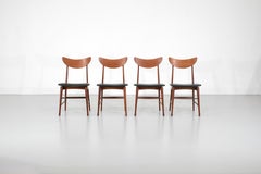 Set of 4 dining chairs in teak, Denmark - 1960s