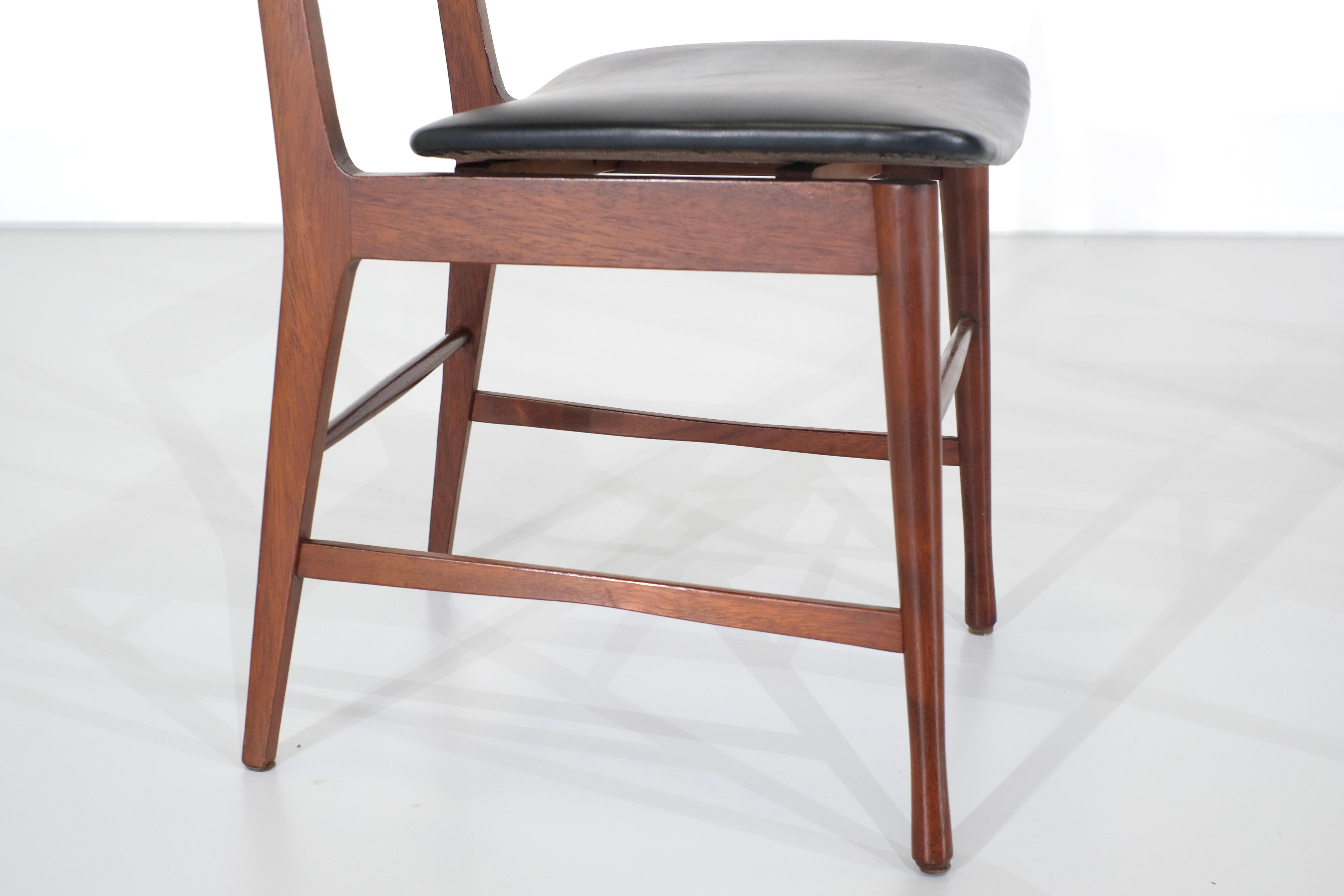 Teck Set of 4 dining chairs in teak, Denmark - 1960s en vente