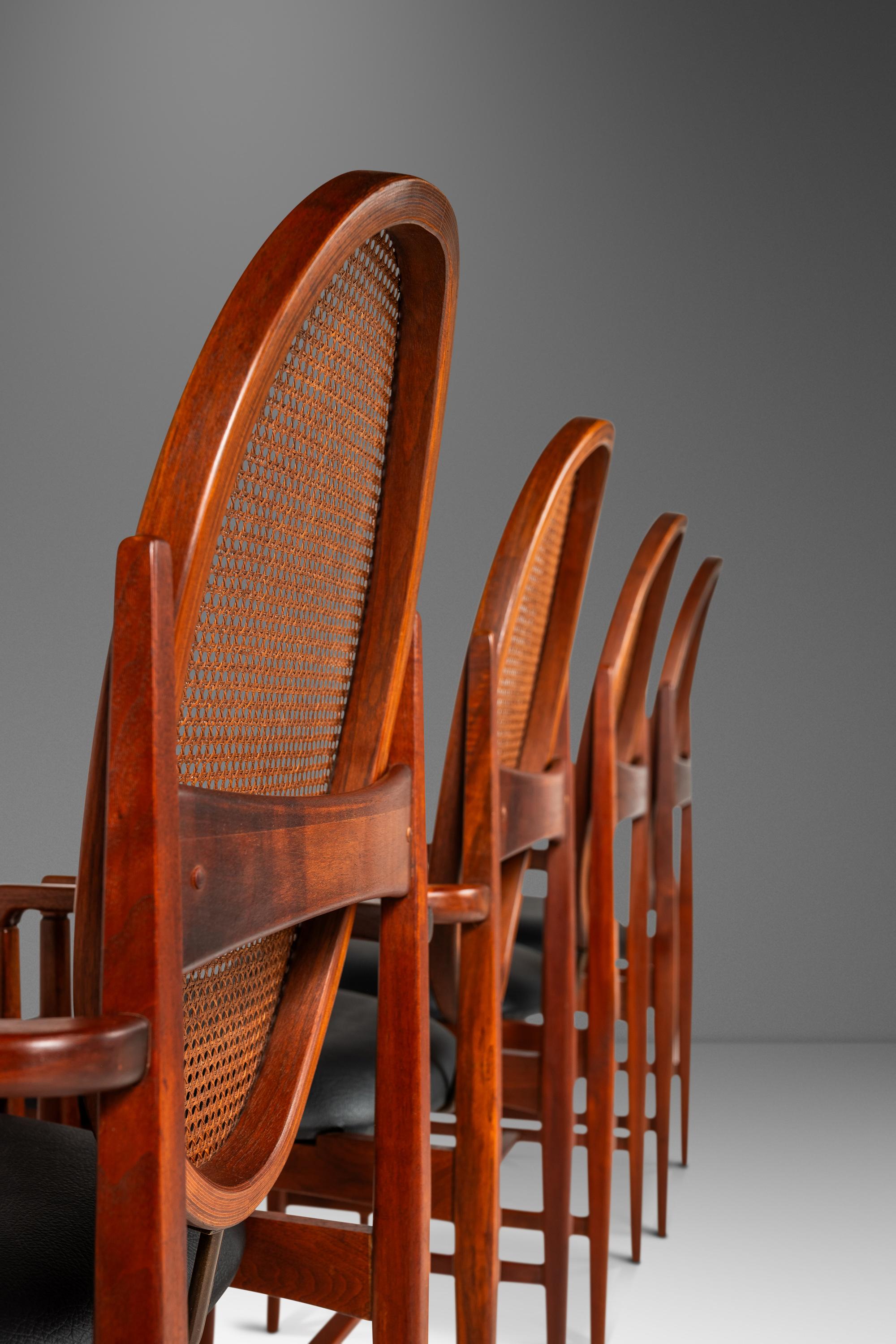 Set di 4 sedie da pranzo in noce, Milo Baughman per Directional Furniture, anni '60 in vendita 7