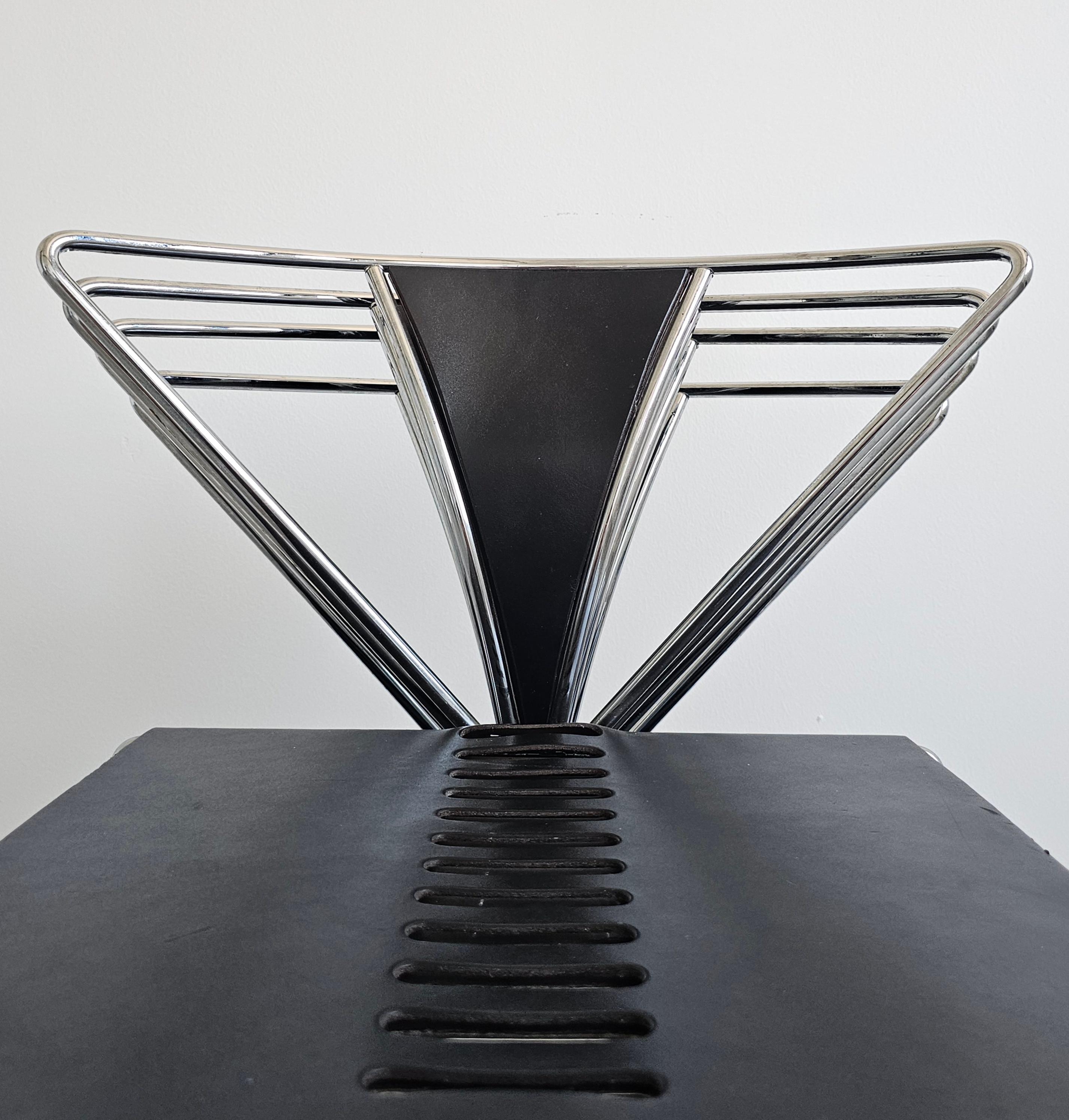 Acier Ensemble de 4 chaises de salle à manger Side conçu par Kazuhide Takahama pour Gavina, Italie en vente