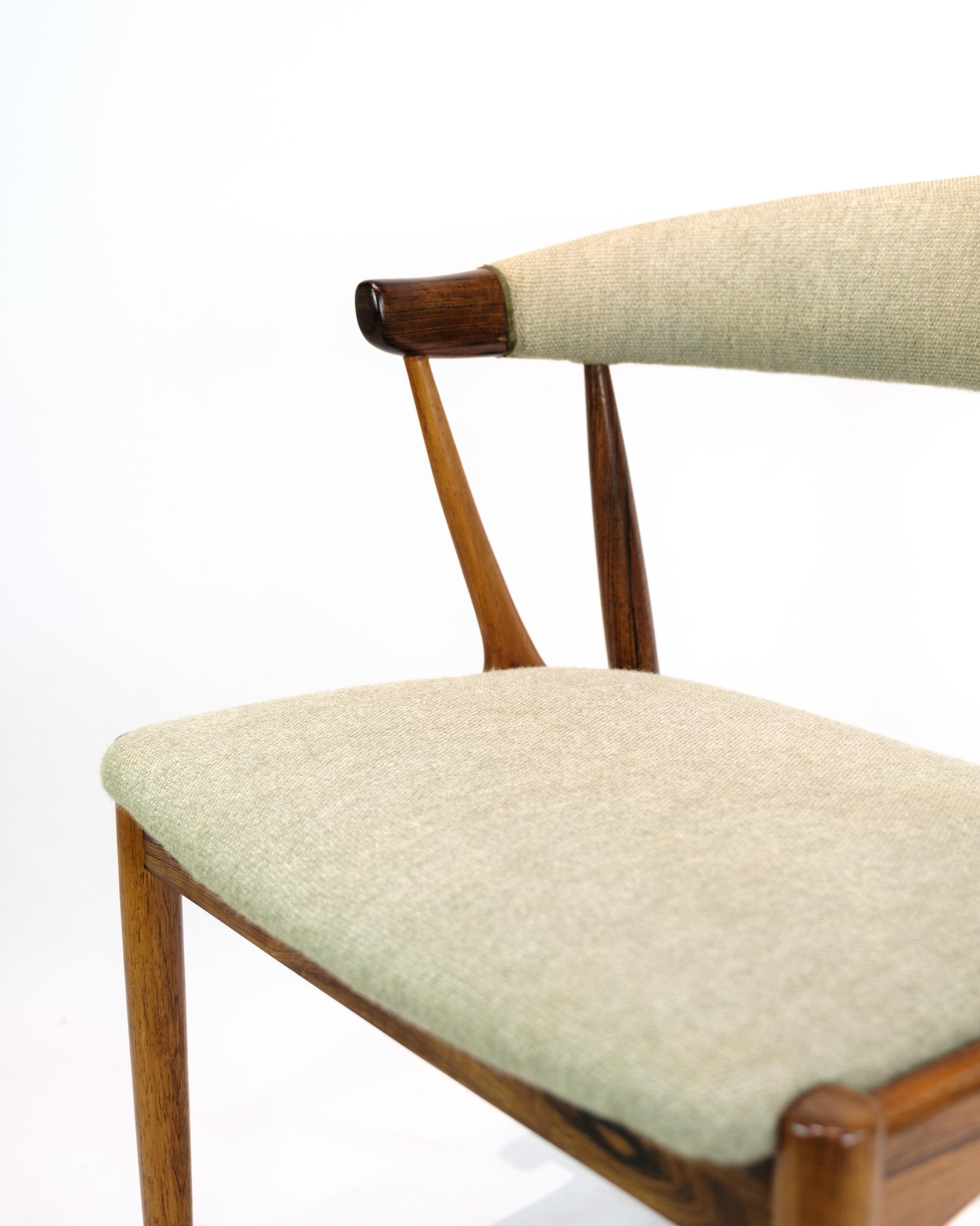 Fabric Set Of 4 Dining Chairs Made In Rosewood By Johannes Andersen From 1960s