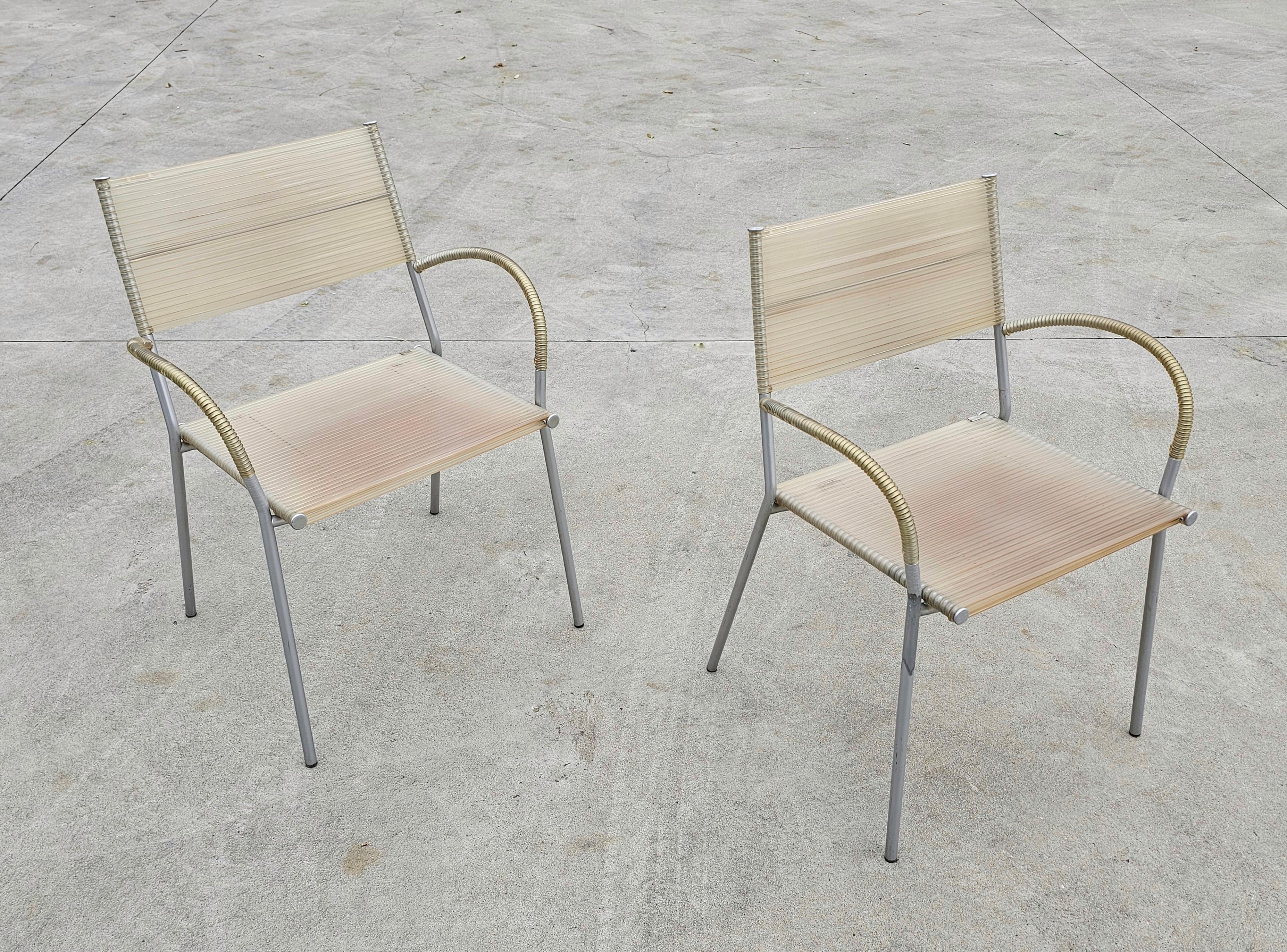 Steel Set of 4 Dining Chairs 