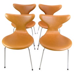Set Of 4 Dining Chairs Model 3108 Lily/Seagull By Arne Jacobsen For Fritz Hansen