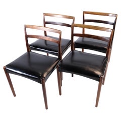Set of 4 Dining Chairs, Model 61, Rosewood, Harry Østergaard, 1960