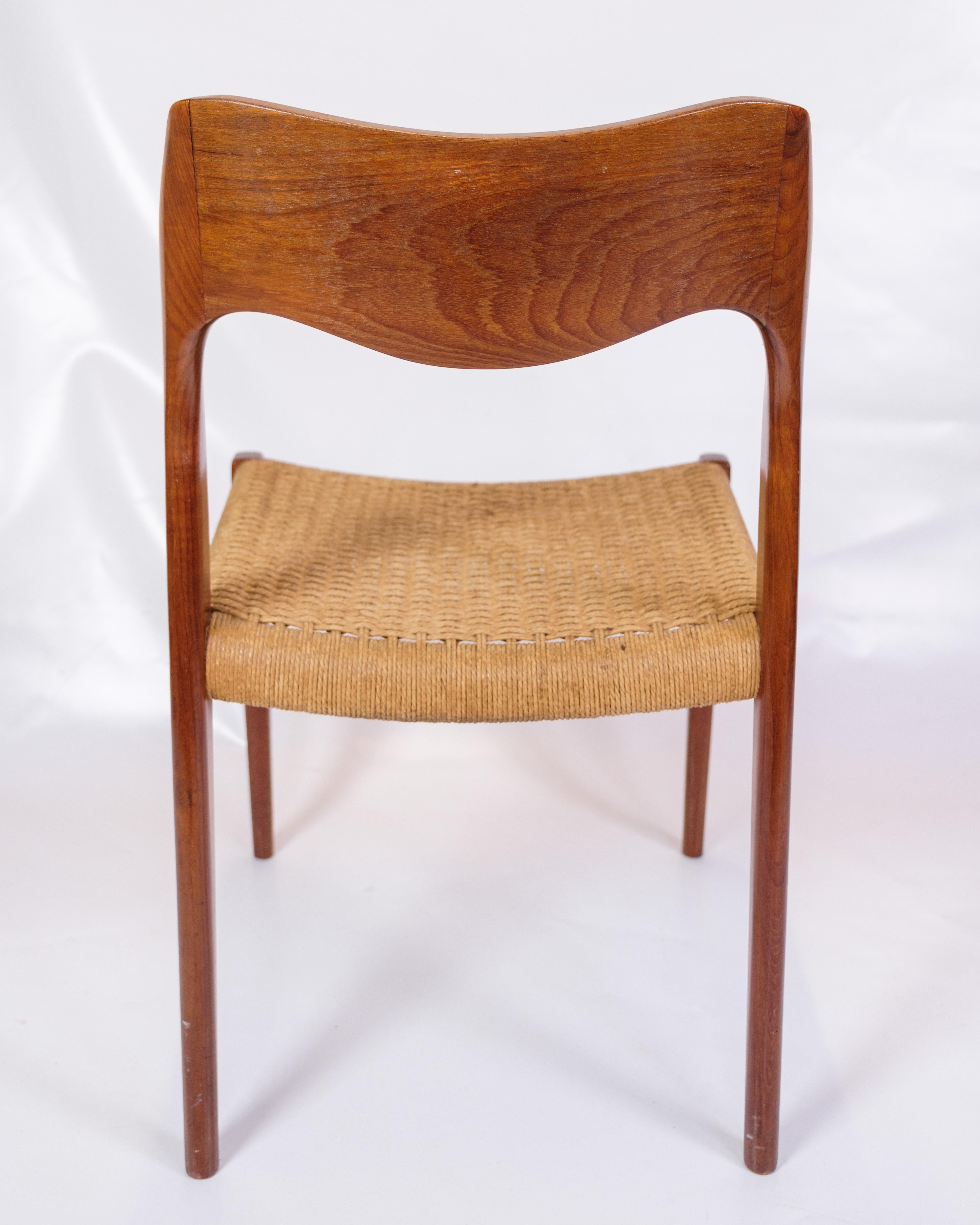 Set di 4 sedie da pranzo Model 71 in teak di Niels O. Møller degli anni '60 in vendita 3