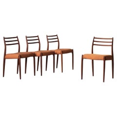 Niels Otto Moller Set of 4 Dining Chairs, Model 78, Denmark 1960’s