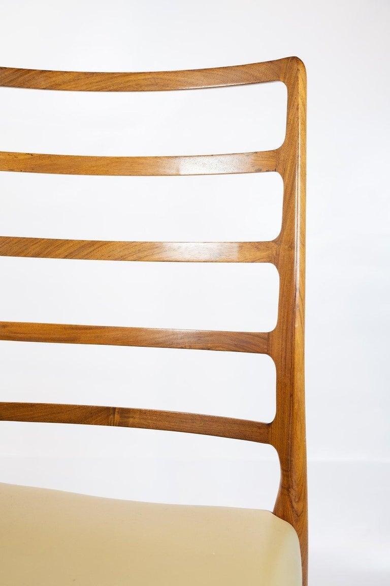 Danish Set of 4 Dining Chairs, Model 82, Designed by N.O. Møller from the 1960s For Sale