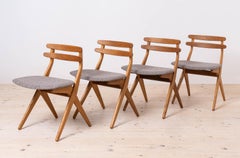 Set of 4 Dining Chairs, model SAKS by Poul Volther, Danish Design, Restored