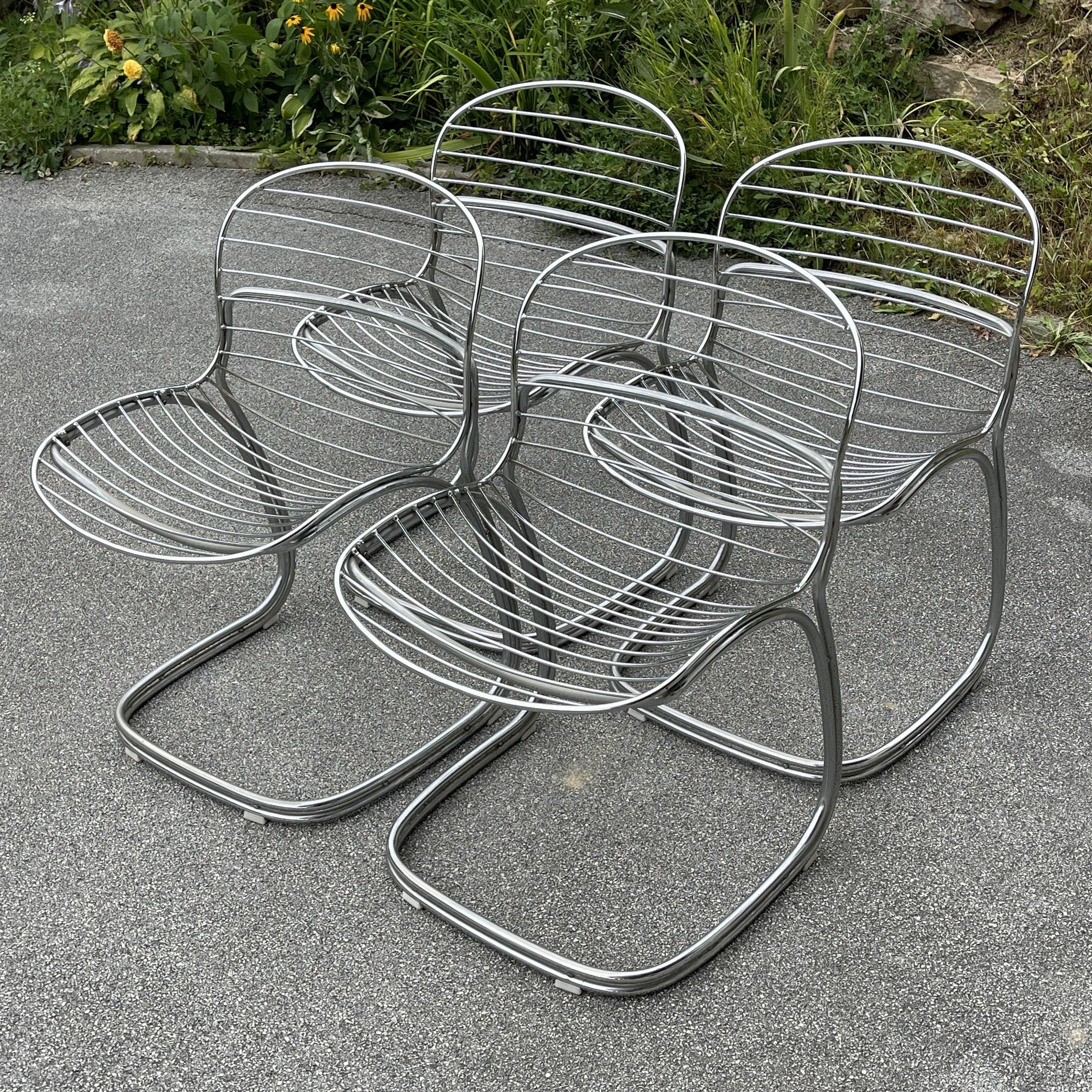 Set of 4 Dining Chairs Sabrina by Gastone Rinaldi for Rima Padova Italy 1970s In Good Condition In Miklavž Pri Taboru, SI